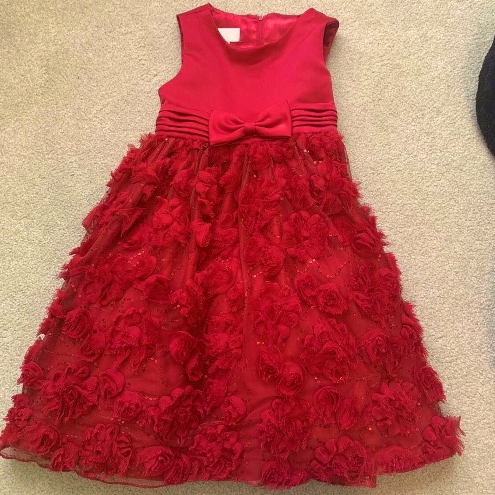 Fancy Red girl dress Christmas elegant